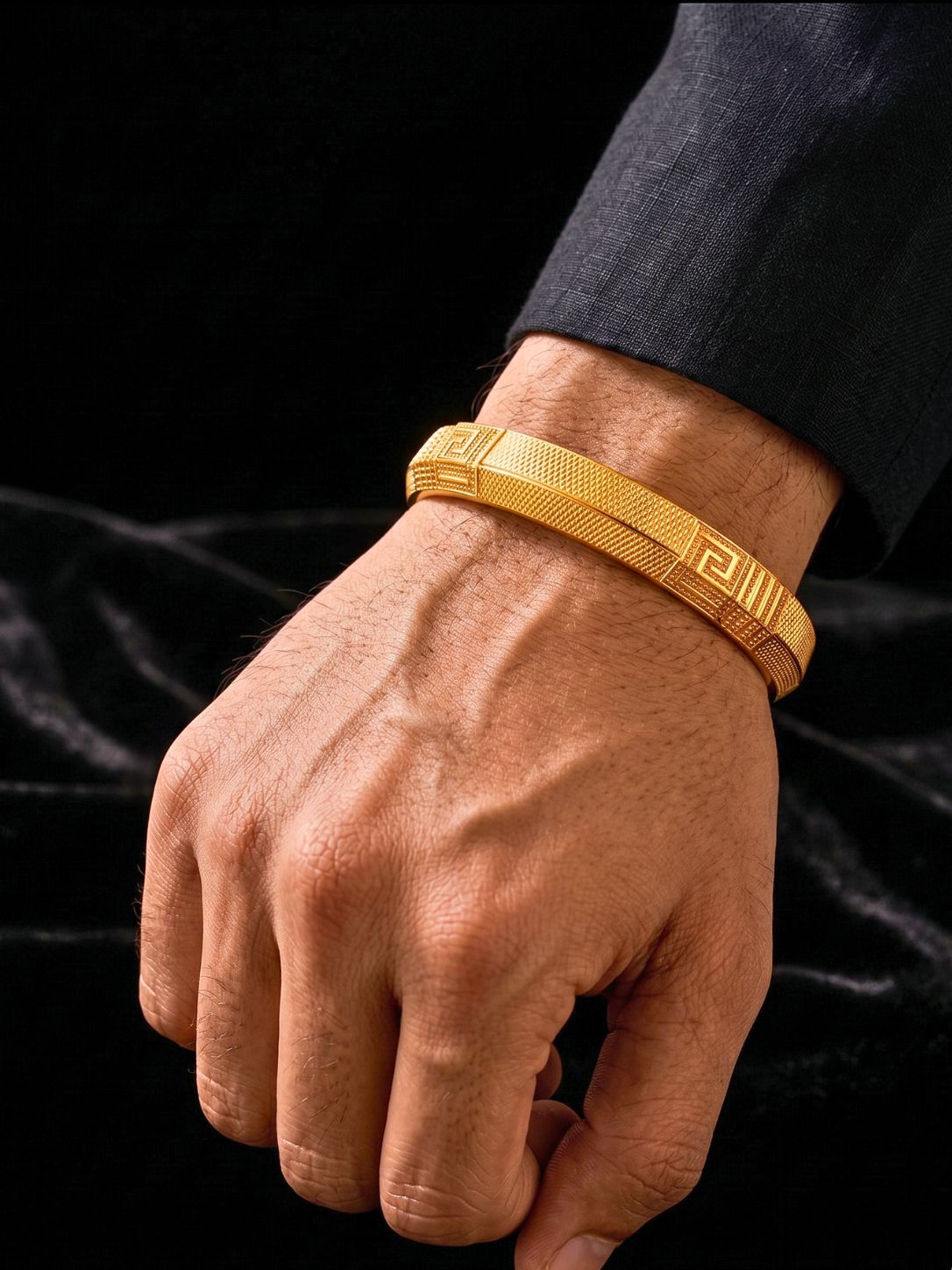 The Opulent – Premium Gold-Finish Kada