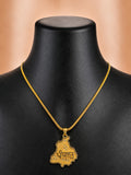 The Punjab Script – Premium Gold-Finish Pendant Chain