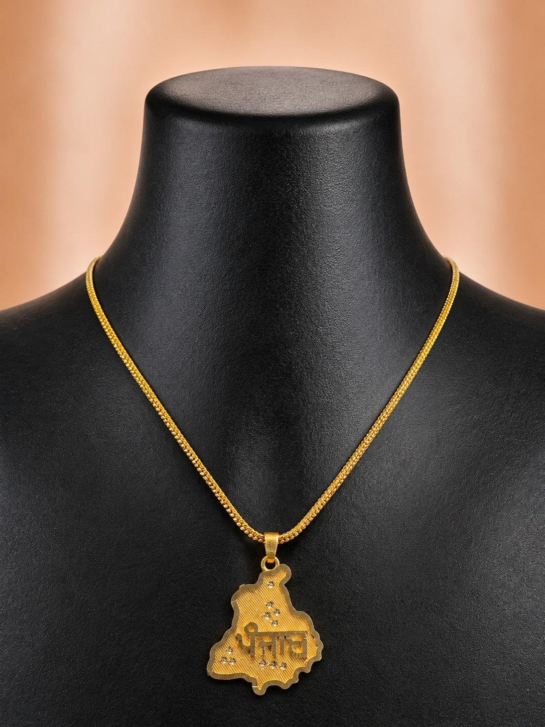 The Punjab Script – Premium Gold-Finish Pendant Chain
